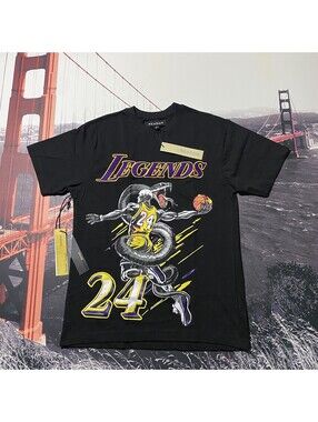 Reason Legends Black Men’s T-Shirt Size M Kobe 24 Snake Graphic Basketball Tee